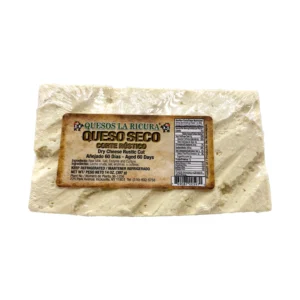 Queso seco corte rústico La Ricura 14 oz en presentación artesanal