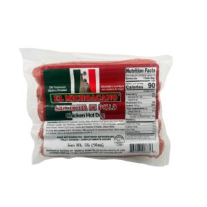 Salchicha de pollo El Michoacano 16 oz estilo mexicano, ideal para desayunos y platillos latinos