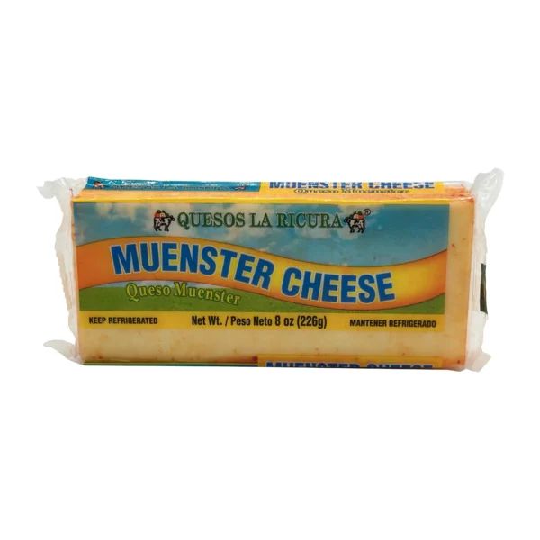 Queso Muenster La Ricura en barra 8 oz – Sabor suave y cremoso