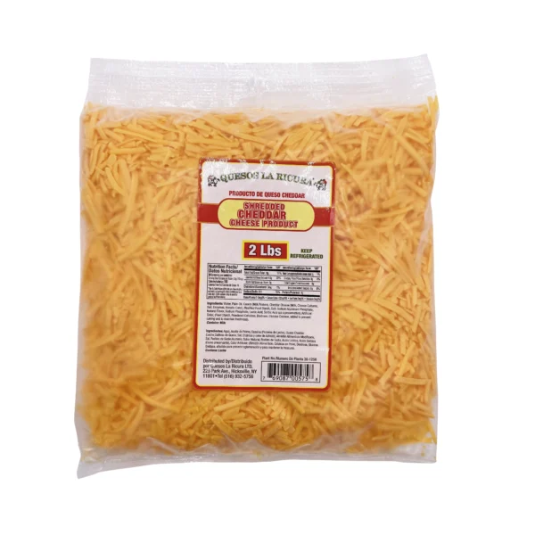 Queso cheddar rallado 2 lbs – La Ricura