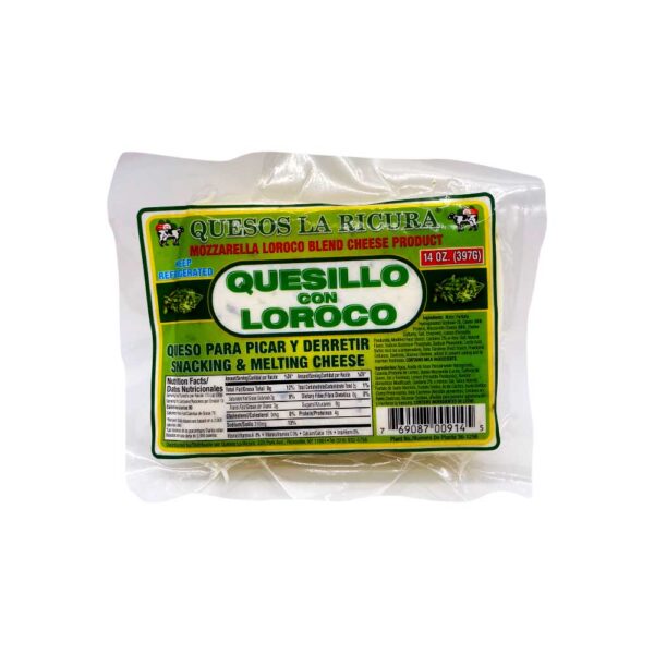 quesos la ricura Quesillo Con Loroco 14 Oz