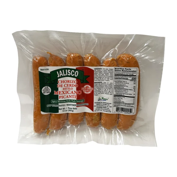 Chorizo de cerdo jalisco estilo mnexicano picante 14 oz