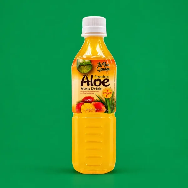 Botella de Aloe Garden Aloe Vera Drink sabor mango de 500 ml