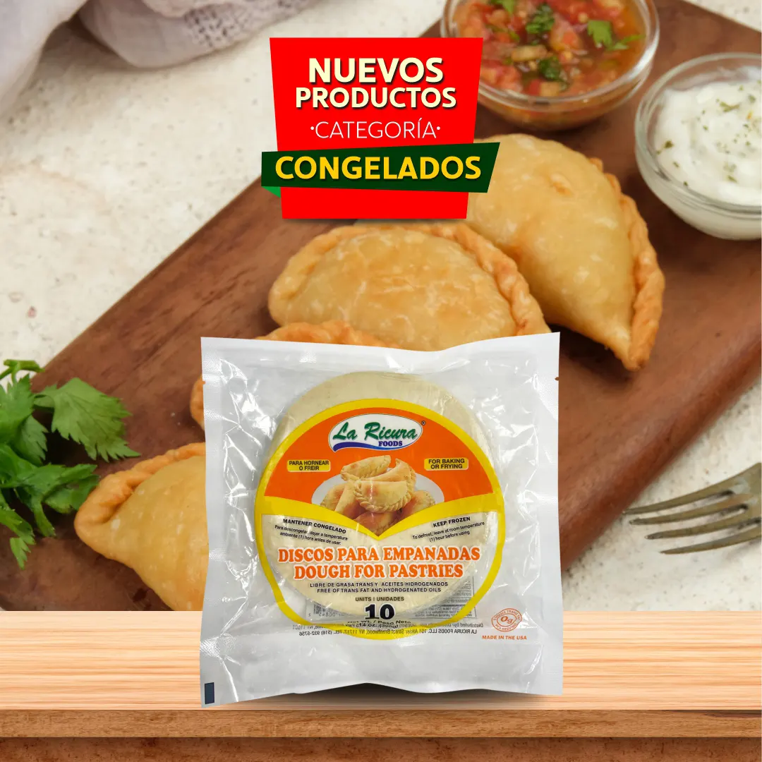 Banner Discos para empanadas productos nuevos quesos la ricura