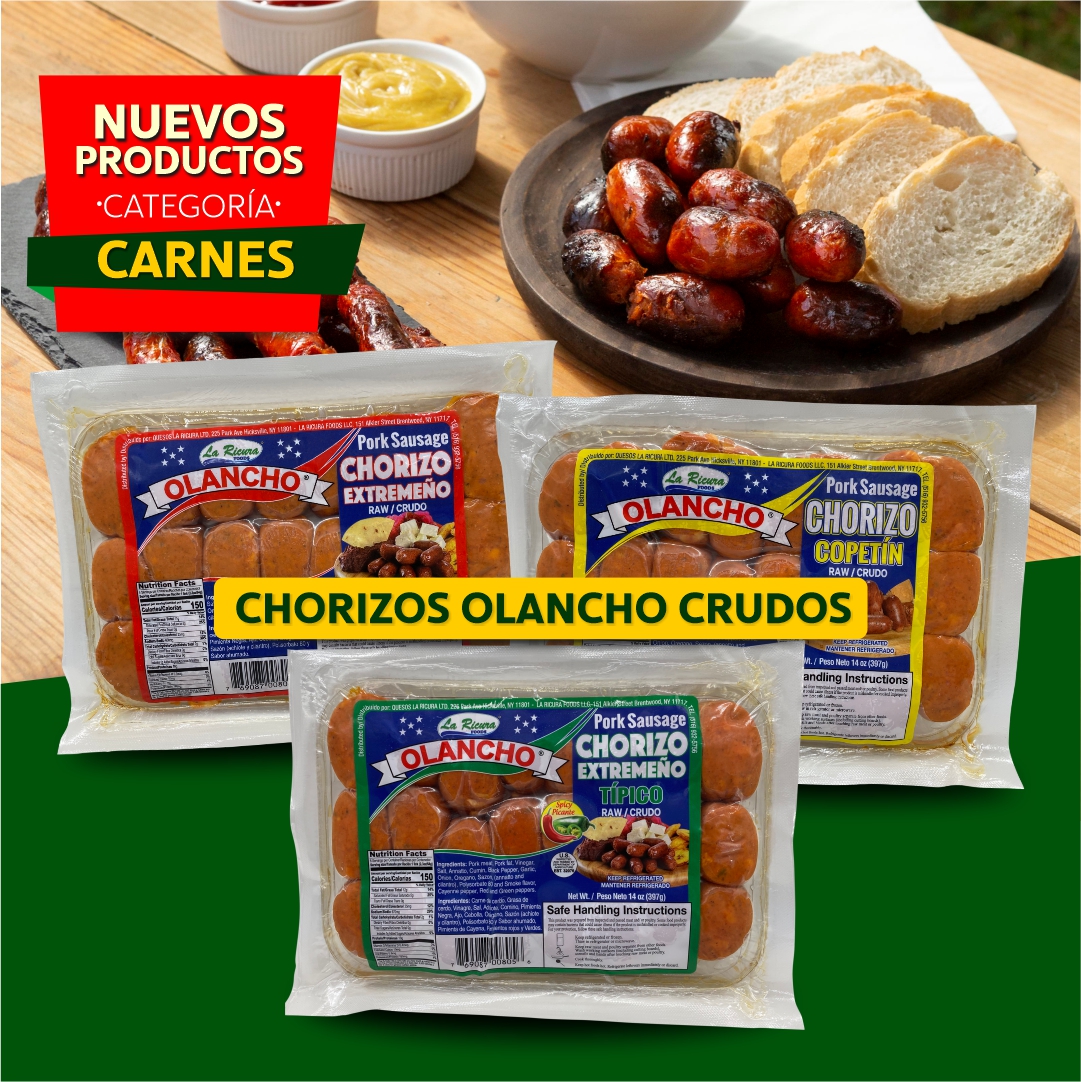 Banner Productos nuevos chorizo Hondureño crudo quesos la ricura