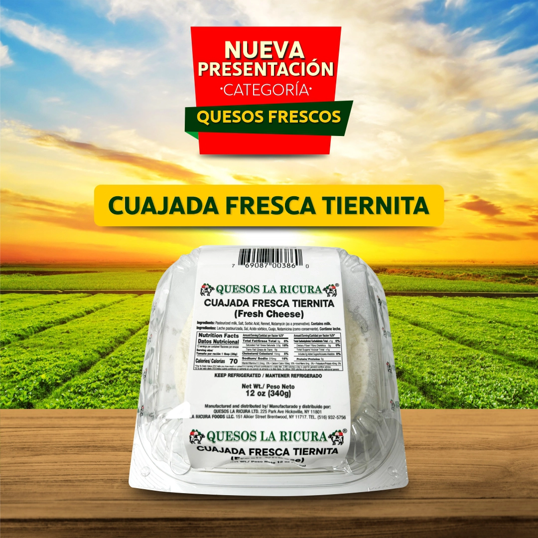 Cuajada Fresca Tiernita 12 oz – auténtico sabor centroamericano.