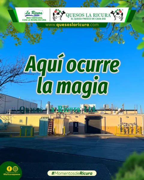 Instalaciones de Quesos La Ricura en Estados Unidos donde se elaboran auténticos productos lácteos centroamericanos con tradición y calidad.
