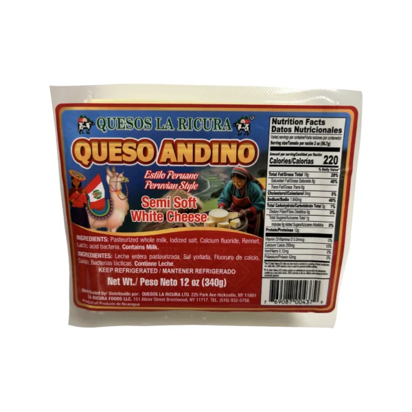 Queso andino estilo Peruano 12 oz.