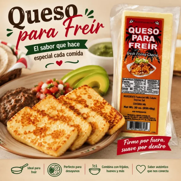Queso para freír dorado acompañado de desayuno tradicional centroamericano