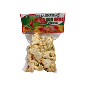Queso con chile rojo y verde